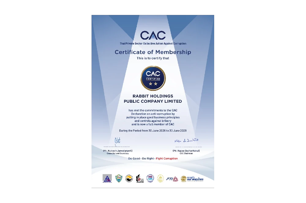 Rabbit Holdings received “CAC” certification for the third consecutive time reflecting its commitment to transparency and zero tolerance for corruption